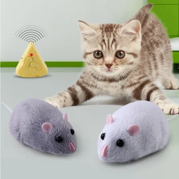 Инфрачервено дистанционно управление Електрически мишката Симулация модел Новост Фокусникът Забавна интерактивна мишка Преследване на котка Играчка USB зареждане