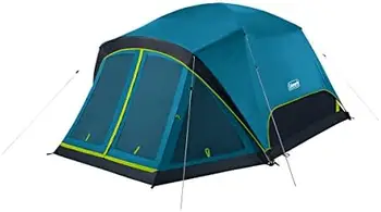 Кемпинговая палатка с технологията на Тъмна стая и экранированным веранда, Всепогодная палатка на 4/6 човек, Принудителна 90% от слънчевата светлина, настроен за 5 минути