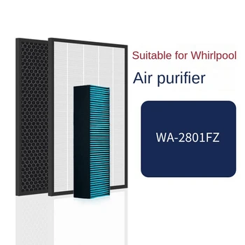 Комплект аксесоари за смяна на филтър Hepa за Whirlpool WA-2801FZ за пречистване на въздуха, овлажнител, HEPA филтър и филтър с активен въглен