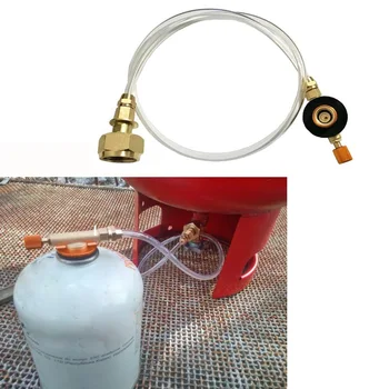 Конектор за газова печка за къмпинг, адаптер за бутилка газ, съединител за маркуч адаптер за цилиндрова глава