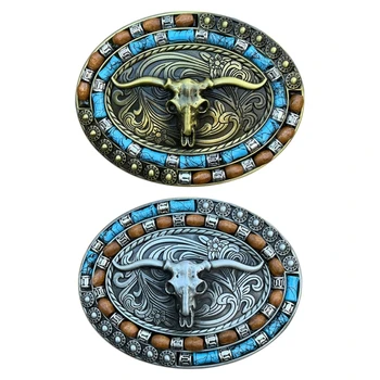 Креативен колан с катарама във формата на черепа във формата на бик, компоненти 