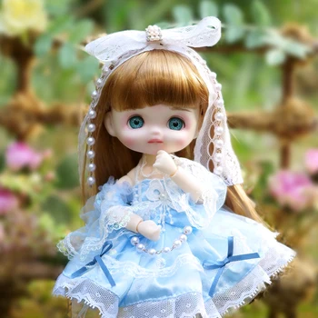 Кукли BJD в пълен комплект 22,5 см, класическа рокля на принцеса, механично тяло 1/8 Bjd, сладка кукла, включително дрехи, обувки, играчки 9 инча