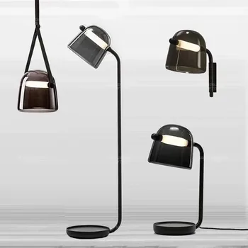 Модерни led стъклени лампи, в скандинавски стил за хол, спалня, ресторант, ъглов лампиона и декорация на дома, led осветителни тела