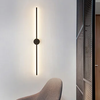 Модерни минималистичные led осветление стена с дълга пръчка, аплици, осветителни тела за кабинет, нощни шкафчета, баня, коридор, хол, кухня, вътрешно осветление