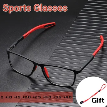 Нов Дизайн TR 90 Спортни Очила за Четене с Въже За Мъже Жени Анти Синя Светлина Очила за Далекогледство Квадратни Очила От 0 до + 4,0