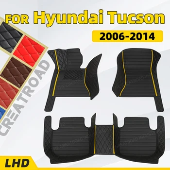 Обичай автомобилни постелки за Hyundai Tucson 2006 2007 2008 2009 2010 2011 2012 2013 2014 автомобилни накладки за краката, авто килим