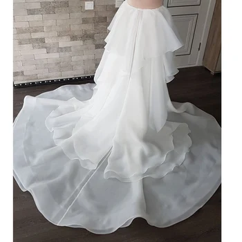 Сватбена свалящ пола от органза, сватбен подвижна панделка за рокли