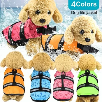 Спасяване на дрехи за плуване, защитно облекло, жилетка, бански XS-XL, спасителна жилетка за кучета на открито, жилетки за кучета, спасителна жилетка за кучета