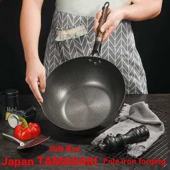 Тиган в японски стил, тиган с плоско дъно и незалепващо покритие, тиган за готвене, готварска печка на газ, универсален тиган 30 см